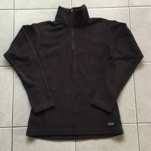 Womens Patagonia 1/4 Zip Brown Sweater Small